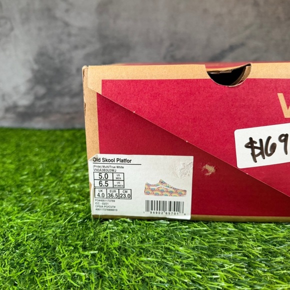 Vans Old Skool Platform Pride Rainbow Checkered Skate Shoes Women US 6.5 - Picture 12 of 13